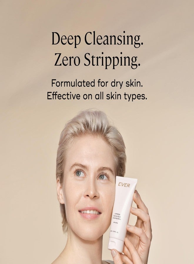 بلسم التنظيف المغذي إيفر لومينوس - منظف للوجه بدون ماء بفيتامين سي وزيت السمسم لإزالة المكياج والأوساخ والشوائب - بلسم مغذي للبشرة الجافة والعادية والحساسة، 2.8 أونصة سائلة - Image 3